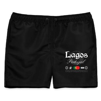 Lagos Portugal Streetwear Reise Souvenir - Männer Badeshorts - Schwarz - Vorne - AI Model Male 178 light (178cm)