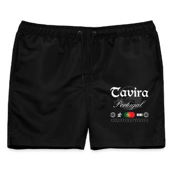 Tavira Portugal Streetwear Reise Souvenir - Männer Badeshorts - Schwarz - Vorne - AI Model Male 178 light (178cm)