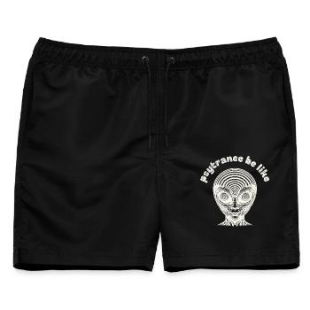 Psytrance ist wie - Psy Trance Humor Rave-Musik - Männer Badeshorts - Schwarz - Vorne - AI Model Male 178 light (178cm)