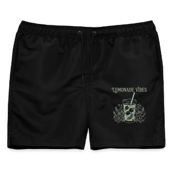 Limonade Spruch Sommer - Männer Badeshorts - Schwarz - Vorne - AI Model Male 178 light (178cm)