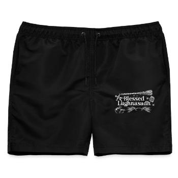 Lughnasa Lammas Erntefest - Männer Badeshorts - Schwarz - Vorne - AI Model Male 178 light (178cm)