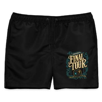 Grooms Final Tour JGA Design - Männer Badeshorts - Schwarz - Vorne - AI Model Male 178 light (178cm)