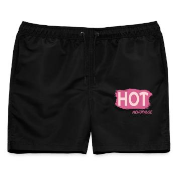 Hitzewallungen in den Wechseljahren - Männer Badeshorts - Schwarz - Vorne - AI Model Male 178 light (178cm)