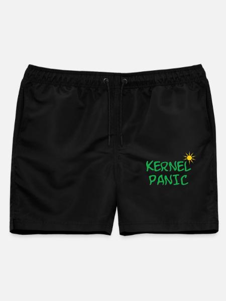 Kernel Panic - IT - Männer Badeshorts - Schwarz