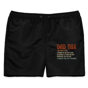 Papa Steuer-Meme Tee - Männer Badeshorts - Schwarz - Vorne - AI Model Male 178 light (178cm)