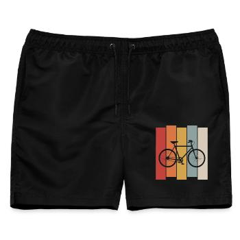 Retro Fahrrad Design, Vintage Bike Radfahrer - Männer Badeshorts - Schwarz - Vorne - AI Model Male 178 light (178cm)
