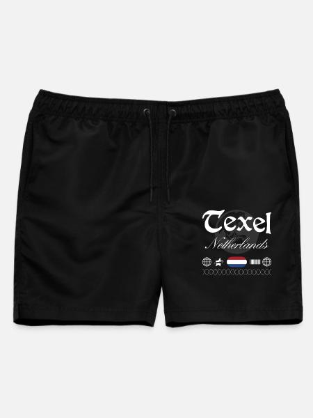 Texel Niederlande Streetwear Reise Souvenir - Männer Badeshorts - Schwarz