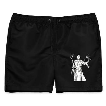 Fantasy Zauberer - Männer Badeshorts - Schwarz - Vorne - AI Model Male 178 light (178cm)