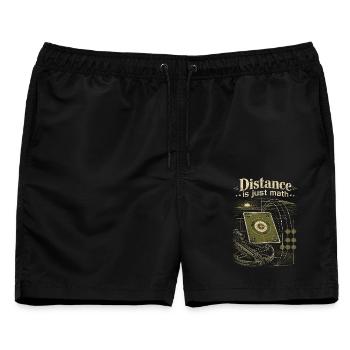 Armbrust Armbrustschütze Distance Is Just Math - Männer Badeshorts - Schwarz - Vorne - AI Model Male 178 light (178cm)