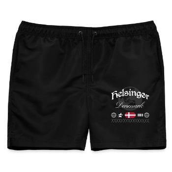 Helsingør Dänemark Streetwear Reise Souvenir - Männer Badeshorts - Schwarz - Vorne - AI Model Male 178 light (178cm)