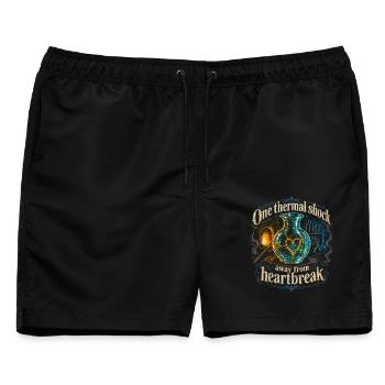 Glasbläser One Thermal Shock Away From Heartbreak - Männer Badeshorts - Schwarz - Vorne - AI Model Male 178 light (178cm)
