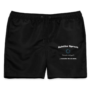 Subtiler Spruch Nerd Humor Design - Männer Badeshorts - Schwarz - Vorne - AI Model Male 178 light (178cm)