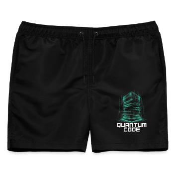 Programmierer – Coding Entwickler & Informatiker - Männer Badeshorts - Schwarz - Vorne - AI Model Male 178 light (178cm)