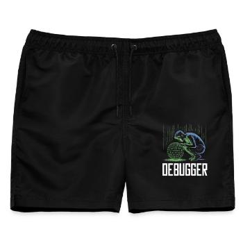 Programmierer – Coding Entwickler & Informatiker - Männer Badeshorts - Schwarz - Vorne - AI Model Male 178 light (178cm)