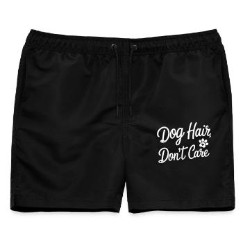 Hundehaare sind mir egal - Männer Badeshorts - Schwarz - Vorne - AI Model Male 178 light (178cm)