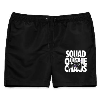 Squad Queue Chaos Gaming Controller - Männer Badeshorts - Schwarz - Vorne - AI Model Male 178 light (178cm)