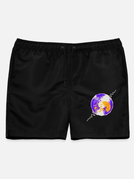 Schallplatten - Männer Badeshorts - Schwarz