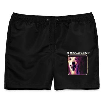 Ist das Trance – Fun Dog, Trance Musik-Idee - Männer Badeshorts - Schwarz - Vorne - AI Model Male 178 light (178cm)