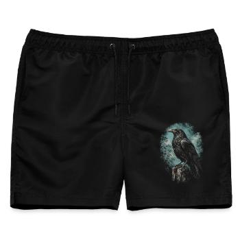 Rabe Raben - Männer Badeshorts - Schwarz - Vorne - AI Model Male 178 light (178cm)
