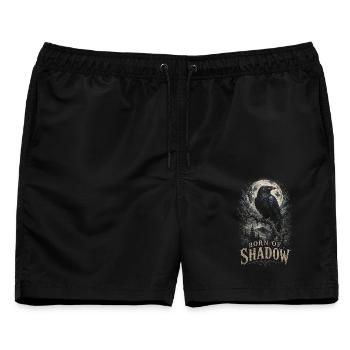 Rabe Raben Born Of Shadow - Männer Badeshorts - Schwarz - Vorne - AI Model Male 178 light (178cm)