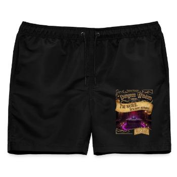 Es ist nicht verflucht - Männer Badeshorts - Schwarz - Vorne - AI Model Male 178 light (178cm)