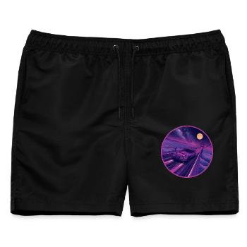 Cosmic Galaxy Highway Performance Coupé - Männer Badeshorts - Schwarz - Vorne - AI Model Male 178 light (178cm)