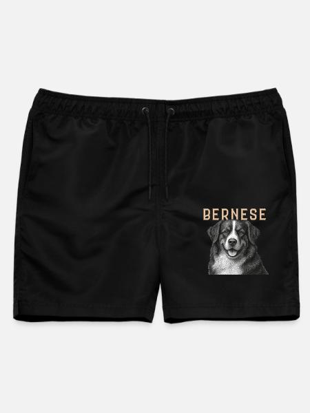 Berner Sennenhund Vintage - Männer Badeshorts - Schwarz