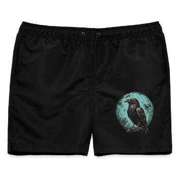 Rabe Raben - Männer Badeshorts - Schwarz - Vorne - AI Model Male 178 light (178cm)
