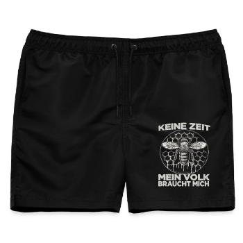 Biene Fan Imker Zubehör Bienenzüchter Imker - Männer Badeshorts - Schwarz - Vorne - AI Model Male 178 light (178cm)