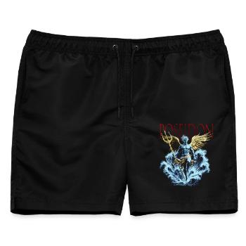 Poseidons gefallener Engel - Männer Badeshorts - Schwarz - Vorne - AI Model Male 178 light (178cm)