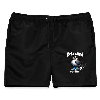 Moin Möwe Sneaker-Swag - Männer Badeshorts - Schwarz - Vorne - AI Model Male 178 light (178cm)