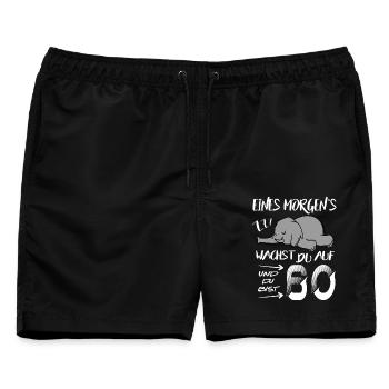 30 Jahre Elefant wacht auf ZZZ Schlafen Geburtstag - Männer Badeshorts - Schwarz - Vorne - AI Model Male 178 light (178cm)