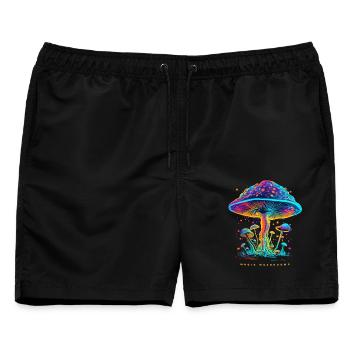 MAGIC MUSHROOM - Männer Badeshorts - Schwarz - Vorne - AI Model Male 178 light (178cm)