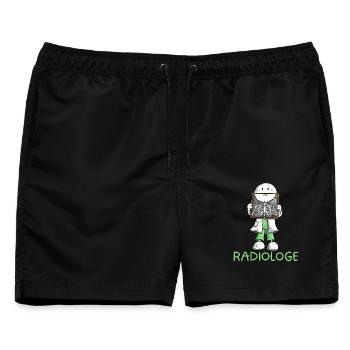 Radiologe mit Röntgenbild – Lustiges Medizin Motiv - Männer Badeshorts - Schwarz - Vorne - AI Model Male 178 light (178cm)