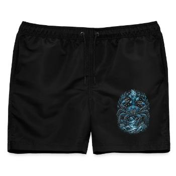 Alaska Königskrabben - Männer Badeshorts - Schwarz - Vorne - AI Model Male 178 light (178cm)