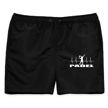 Padel - Männer Badeshorts - Schwarz - Vorne - AI Model Male 178 light (178cm)