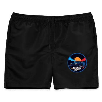 Double Vision Performance Limousine - Männer Badeshorts - Schwarz - Vorne - AI Model Male 178 light (178cm)