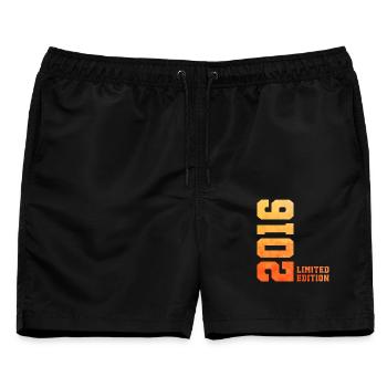 10. Geburtstag limited edition 2016 jahrgang 2016 - Männer Badeshorts - Schwarz - Vorne - AI Model Male 178 light (178cm)