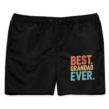 Bester Opa aller Zeiten - Männer Badeshorts - Schwarz - Vorne - AI Model Male 178 light (178cm)