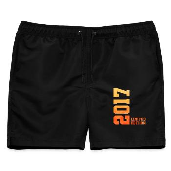 9. Geburtstag limited edition 2017 jahrgang 2017 - Männer Badeshorts - Schwarz - Vorne - AI Model Male 178 light (178cm)