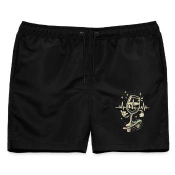 Wein Rotwein Weißwein Weinkenner - Männer Badeshorts - Schwarz - Vorne - AI Model Male 178 light (178cm)