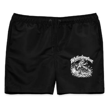 Waller Angeln - Männer Badeshorts - Schwarz - Vorne - AI Model Male 178 light (178cm)
