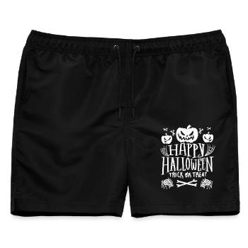 Fröhliches Halloween-Süßes oder Saures - Männer Badeshorts - Schwarz - Vorne - AI Model Male 178 light (178cm)