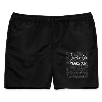 41. Geburtstag Analysis Mathe-Nerd Lustig - Männer Badeshorts - Schwarz - Vorne - AI Model Male 178 light (178cm)