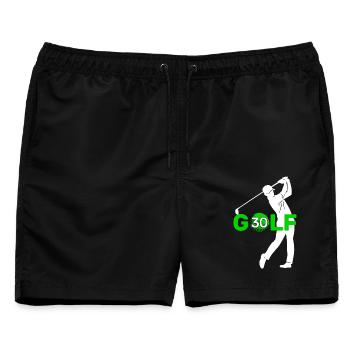 GOLFER 30 JAHRE GOLF 30. GEBURTSTAG - Männer Badeshorts - Schwarz - Vorne - AI Model Male 178 light (178cm)