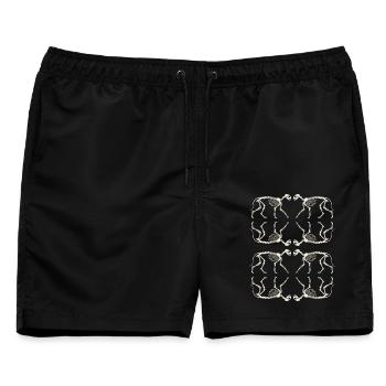 Geistertanz der Katzen - Männer Badeshorts - Schwarz - Vorne - AI Model Male 178 light (178cm)