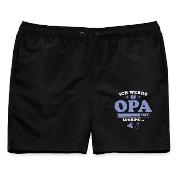 Ich werde Opa 2027 loading - Männer Badeshorts - Schwarz - Vorne - AI Model Male 178 light (178cm)