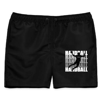 Handball - Männer Badeshorts - Schwarz - Vorne - AI Model Male 178 light (178cm)