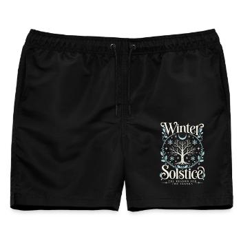 Wintersonnenwende Weihnachten - Männer Badeshorts - Schwarz - Vorne - AI Model Male 178 light (178cm)