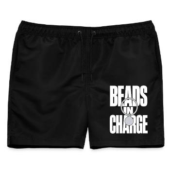 Beads on Charge – Perlen Schlüsselring - Männer Badeshorts - Schwarz - Vorne - AI Model Male 178 light (178cm)